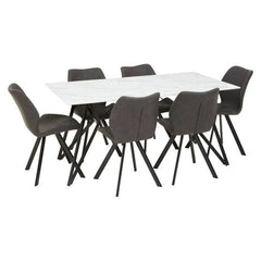 [EKM-AUTOGENERATED]Weston Rectangular Grey Dining Set by Home Luxe Interior