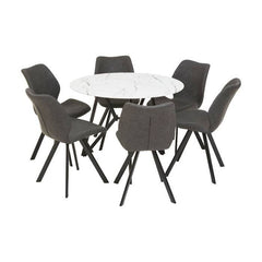 [EKM-AUTOGENERATED]Weston Round Grey Dining Set by Home Luxe Interior