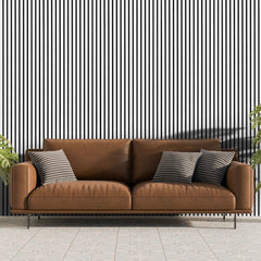 [EKM-AUTOGENERATED]White Black Backing Decorative Acoustic Slat Wall Panel - 2400mm x 600mm - Home Luxe Interior