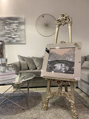 [EKM-AUTOGENERATED]Winter Bridge Scene Wall Art Mirror Frame