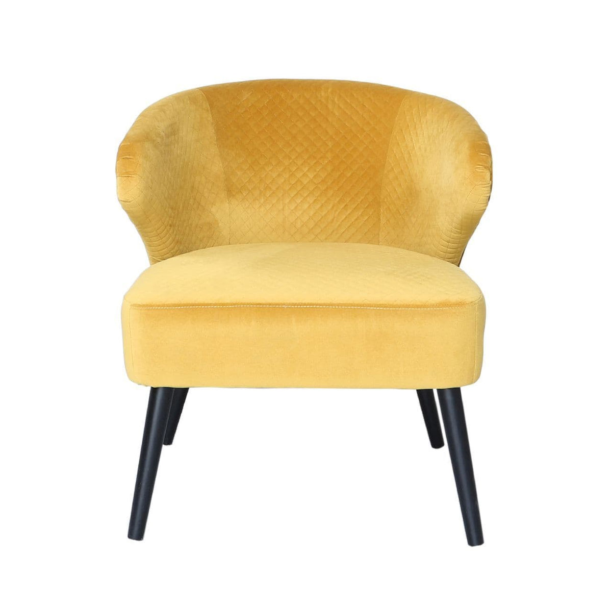 [EKM-AUTOGENERATED]Yellow Wingback Quilted Velvet Easy