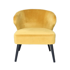 [EKM-AUTOGENERATED]Yellow Wingback Quilted Velvet Easy