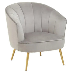 [EKM-AUTOGENERATED]Yolanda Grey Velvet Chair