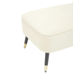 Yvette Cream Velvet Chaise Lounge  Home Luxe Interior